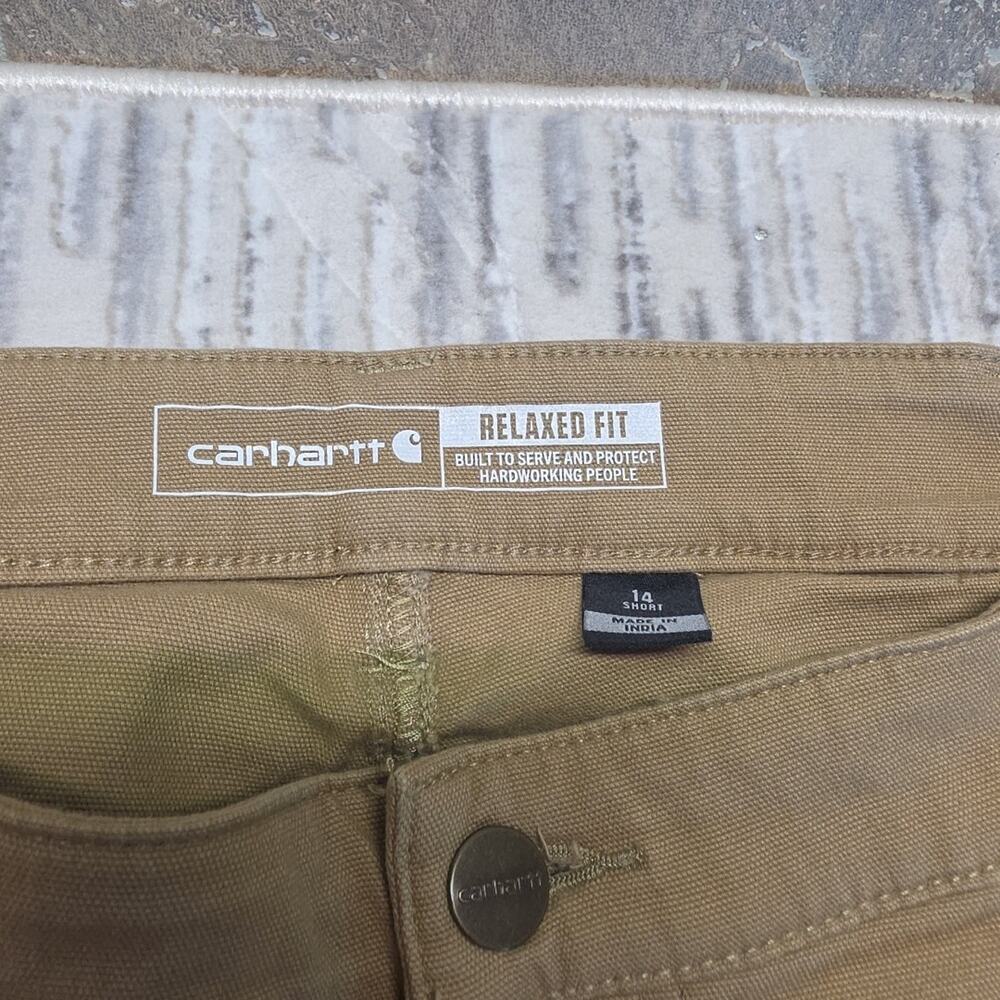 Carhartt Women's Carpenter Pants Tan Original Fit Straight Leg Sz 14 - Picture 4 of 13